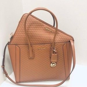 Michael Kors Kali Large Satchel Ipad Case  and Tote Luggage Brown